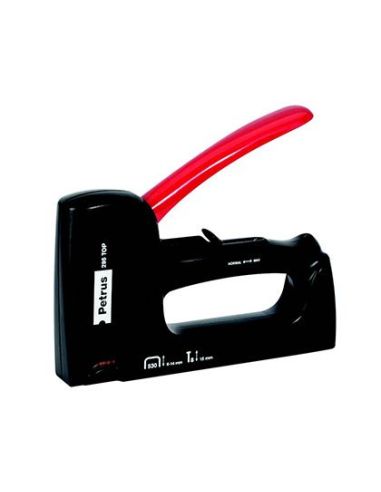 Grapadora Petrus Clavadora 295 Top Bricolaje Cuerpo De Plastico Ajuste De Potencia Utiliza Grapas Nº530 Y Clavos Nº8|Libreriasalesiana