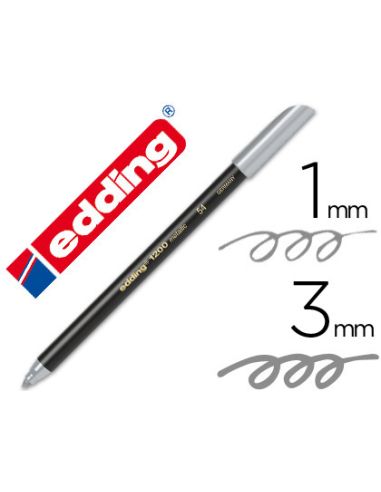 Rotulador Plata Edding Punta Fibra 1200 N. 54 Punta Redonda 1-3 Mm
