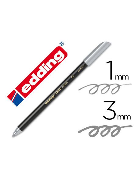 Rotulador Plata Edding Punta Fibra 1200 N. 54 Punta Redonda 1-3 Mm