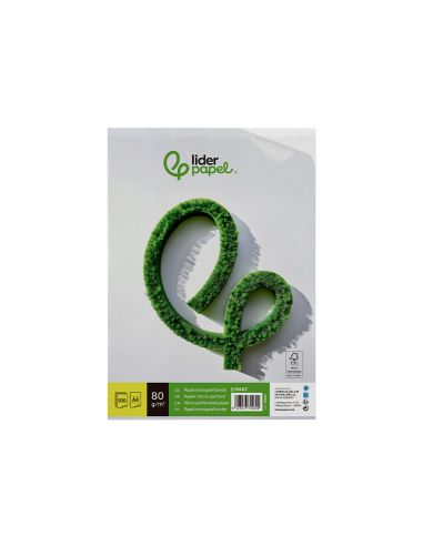 Papel Liderpapel A4 80G/M2 Liso Microperforado En Tres Partes Iguales Paquete De 500 Hojas