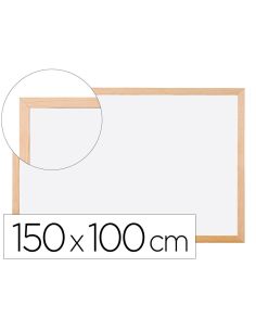 Pizarra Blanca Q-Connect Laminada Marco De Madera 150X100 Cm