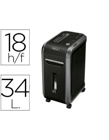 Destructora De Documentos Fellowes 99Ci Capacidad De Corte 18 Hojas Destruye Grapas Clips Tarjetas Y Cd