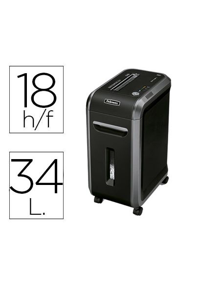 Destructora De Documentos Fellowes 99Ci Capacidad De Corte 18 Hojas Destruye Grapas Clips Tarjetas Y Cd