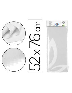 Papel Seda Liderpapel 52X76Cm 18G/M2 Bolsa De 5 Hojas Blanco