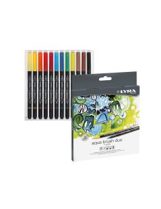 Rotulador Lyra Aqua Brush Duo Caja De 12 Colores 2
