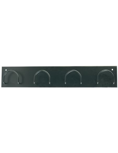 Perchero Metalico 611 Pared 4 Colgadores Color Negro 55X10X5 Cm