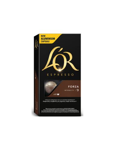 Cafe L'Or Espresso Forza Fuerza 9 Caja De 10 Unidades Compatible Con Nespresso