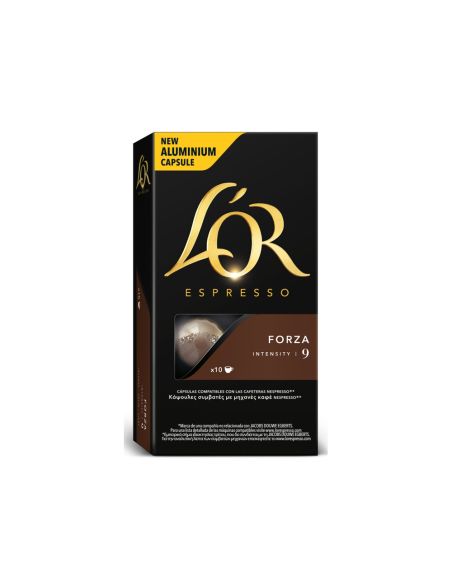 Cafe L'Or Espresso Forza Fuerza 9 Caja De 10 Unidades Compatible Con Nespresso