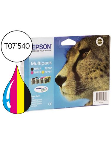 Ink-Jet Epson Stylus D78 D92 D120 Dx4000 4050 4400 4450 5000 5050 600 6050 7000F 8400 Multipack-T071140+240+340+440-