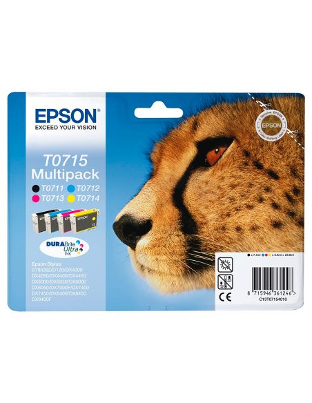 Ink-Jet Epson Stylus D78 D92 D120 Dx4000 4050 4400 4450 5000 5050 600 6050 7000F 8400 Multipack-T071140+240+340+440-