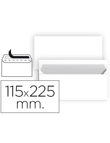 Sobre Liderpapel N 5 Blanco Americano 115X225 Mm Tira De Silicona Paquete De 25 Unidades