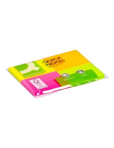 Bloc De Notas Adhesivas Quita Y Pon Q-Connect 38X51 Mm Con 50 Hojas Fluorescentes Pack De 4 Unidades 2