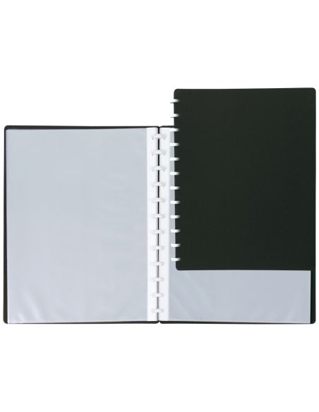 Carpeta Liderpapel Din A4 Con 20 Fundas Intercambiables Color Negro