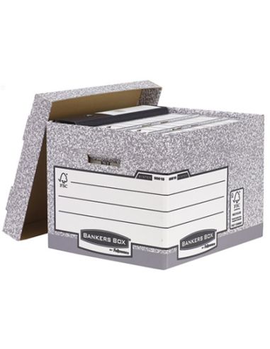 Cajon Fellowes Carton Reciclado Para Almacenamiento De Archivo Capacidad 4 Cajas De Archivo Tamaño Din A4