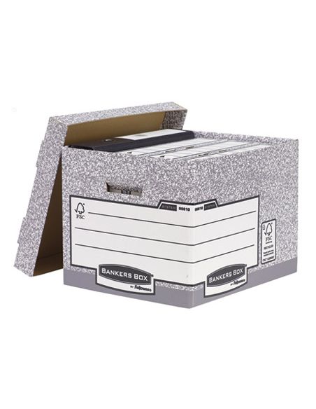 Cajon Fellowes Carton Reciclado Para Almacenamiento De Archivo Capacidad 4 Cajas De Archivo Tamaño Din A4