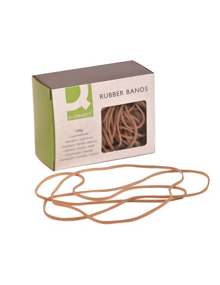 Gomillas Elasticas Q-Connect 100 Gr Numero 20 200 X 2 Mm