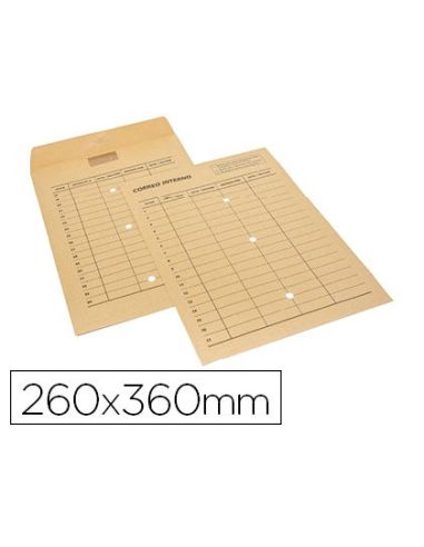 Sobre Sam Bolsa Kraft Natural 120 Gr Cierre Multiadhesivo 260X360 Mm Correo Interno 3 Taladros Impreso 2 Caras Caja