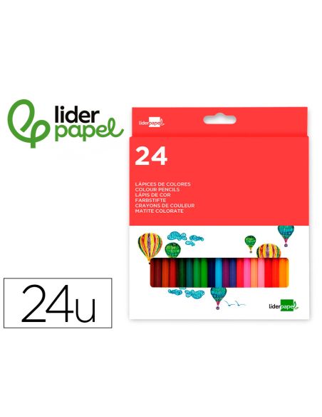 Lapices De Colores Liderpapel Caja De 24 Unidades Colores Surtidos