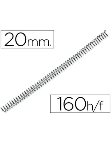 Espiral Metalico Q-Connect 64 5:1 20Mm 1,2Mm Caja De 100 Unidades