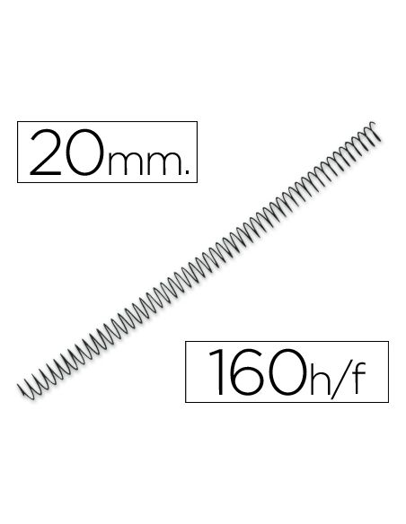 Espiral Metalico Q-Connect 64 5:1 20Mm 1,2Mm Caja De 100 Unidades