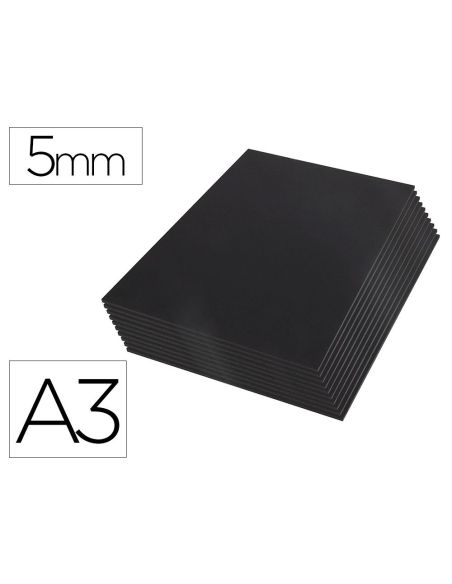 Carton Pluma Liderpapel Negro Doble Cara Din A3 Espesor 5 Mm|Libreriasalesiana