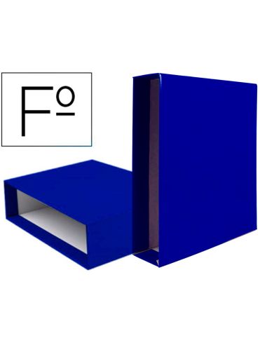 Caja Archivador Liderpapel De Palanca Carton Folio Documenta Lomo 75Mm Color Azul