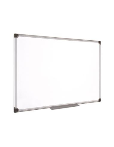 Pizarra Blanca Bi-Office Magnetica Maya W Ceramica Vitrificada Marco De Aluminio 240 X 120 Cm Con Bandeja Para