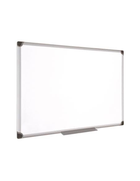 Pizarra Blanca Bi-Office Magnetica Maya W Ceramica Vitrificada Marco De Aluminio 240 X 120 Cm Con Bandeja Para