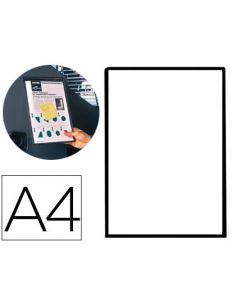 Funda Magnetica Djois Pvc Din A4 Con Banda Magnetica Para Colgar Negro Pack 5 Unidades