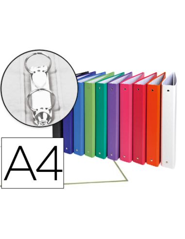 Carpeta De 2 Anillas 30Mm Redondas Exacompta A4 Carton Forrado Colores Surtidos