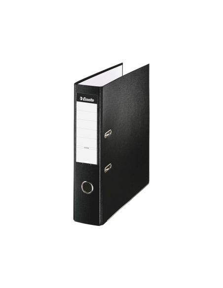 Archivador De Palanca Esselte Carton Forrado Pvc Folio Lomo De 75 Mm Con Rado Negro