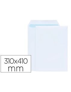 Sobre Liderpapel Bolsa Blanco 310X410 Mm Solapa Tira De Silicona Papel Offset 100 Gr Caja De 250 Unidades
