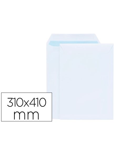 Sobre Liderpapel Bolsa Blanco 310X410 Mm Solapa Tira De Silicona Papel Offset 100 Gr Caja De 250 Unidades