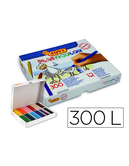 Lapices Cera Jovi Plasticolor Caja De 300 Unidades 25 Colores Surtidos