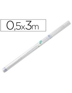 Rollo Plastico Adhesivo Liderpapel 0,50X3 Mt. 8O Micras Forralibros Removible