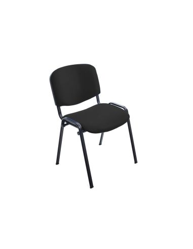 Silla Rocada Confidente Estructura Metalica Tapizada En Tela Ignifuga Negra 57X81X48 Cm