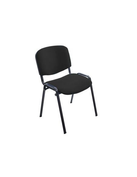 Silla Rocada Confidente Estructura Metalica Tapizada En Tela Ignifuga Negra 57X81X48 Cm