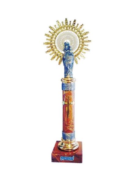 Virgen Del Pilar Bocel + Greca Marron 46Cm