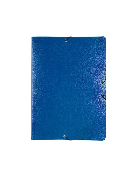 Carpeta Proyectos Liderpapel Folio Lomo 90Mm Carton Gofrado Azul