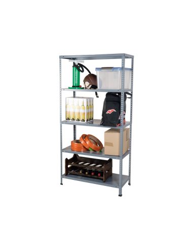 Estanteria Metalica Ar Storage 180X90X40 Cm 5 Estantes 80 Kg Por Estante Color Gris