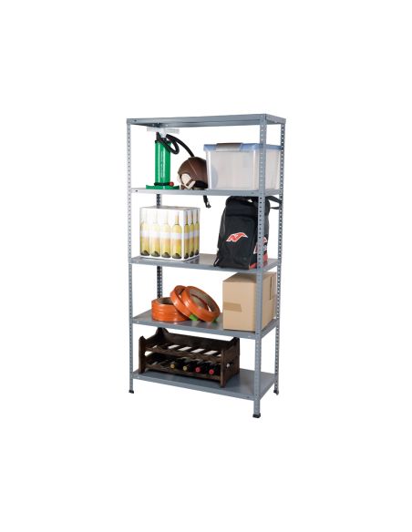 Estanteria Metalica Ar Storage 180X90X40 Cm 5 Estantes 80 Kg Por Estante Color Gris