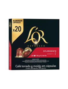 Cafe L'Or Espresso Splendente Fuerza 7 Caja De 20 Unidades Compatible Con Nespresso