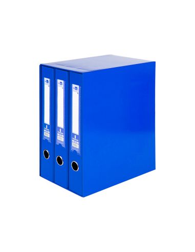 Modulo Liderpapel 3 Archivadores Folio 2 Anillas Mixtas 40Mm Azul