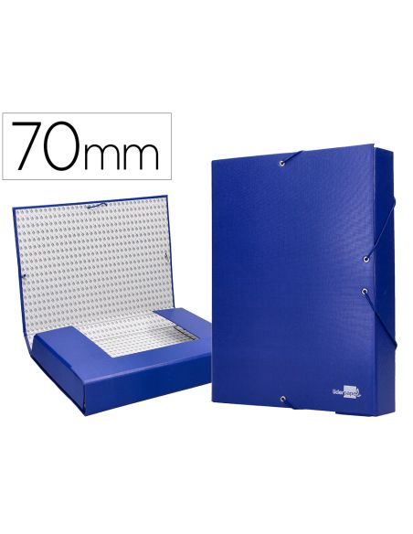 Carpeta Proyectos Liderpapel Folio Lomo 70Mm Carton Forrado Azul