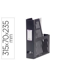 Revistero Boxer Archivo 2000 Cajetin Con Tarjetero Identificador Negro 240X75X315 Mm