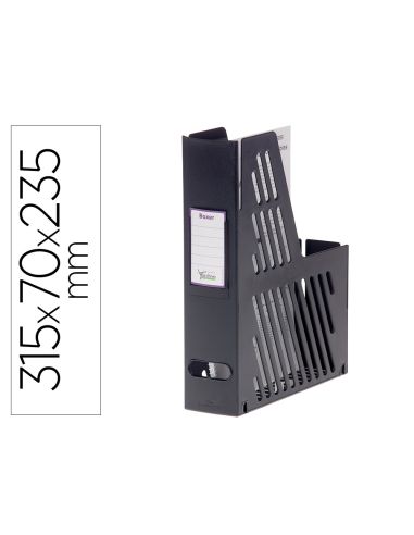 Revistero Boxer Archivo 2000 Cajetin Con Tarjetero Identificador Negro 240X75X315 Mm