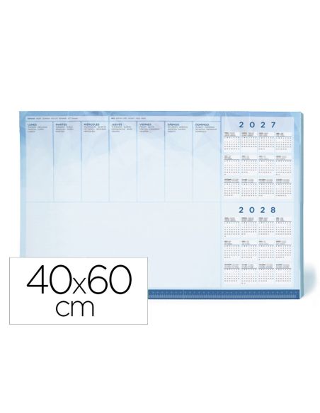 Planning Sobremesa Semanal Liderpapel 40X60 Cm 50 Hojas 90 Gr 2027-2028