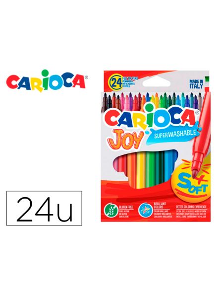 Rotulador Carioca Joy Caja De 24 Unidades Colores Surtidos