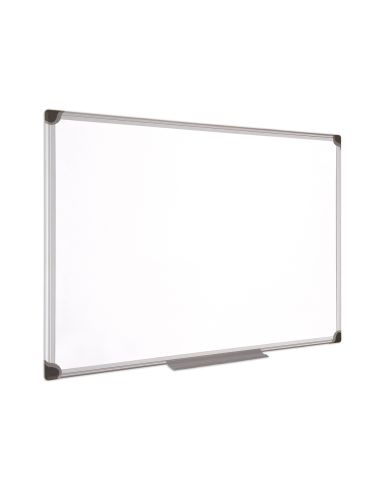 Pizarra Blanca Bi-Office Magnetica Maya W Ceramica Vitrificada Marco De Aluminio 150 X 100 Cm Con Bandeja Para