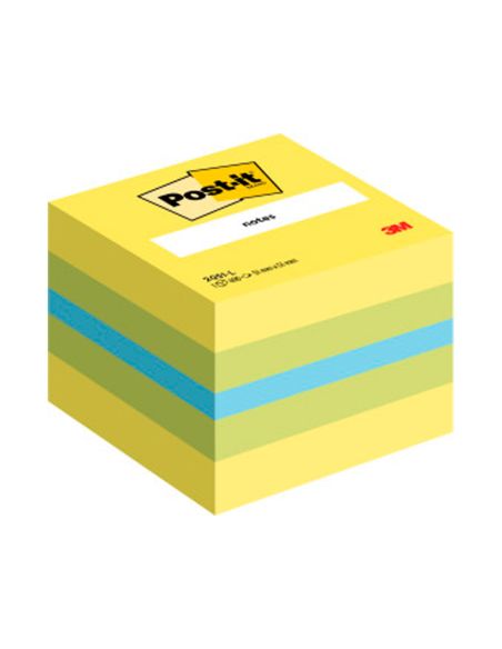 Bloc De Notas Adhesivas Quita Y Pon Post-It 51X51 Mm Minicubo Color Limon 2051-L 400 Hojas